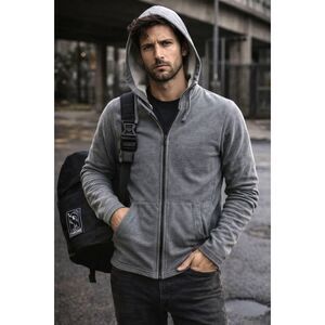 Chrome Industries Gray Full Zip Hoodie  Mens Size Small